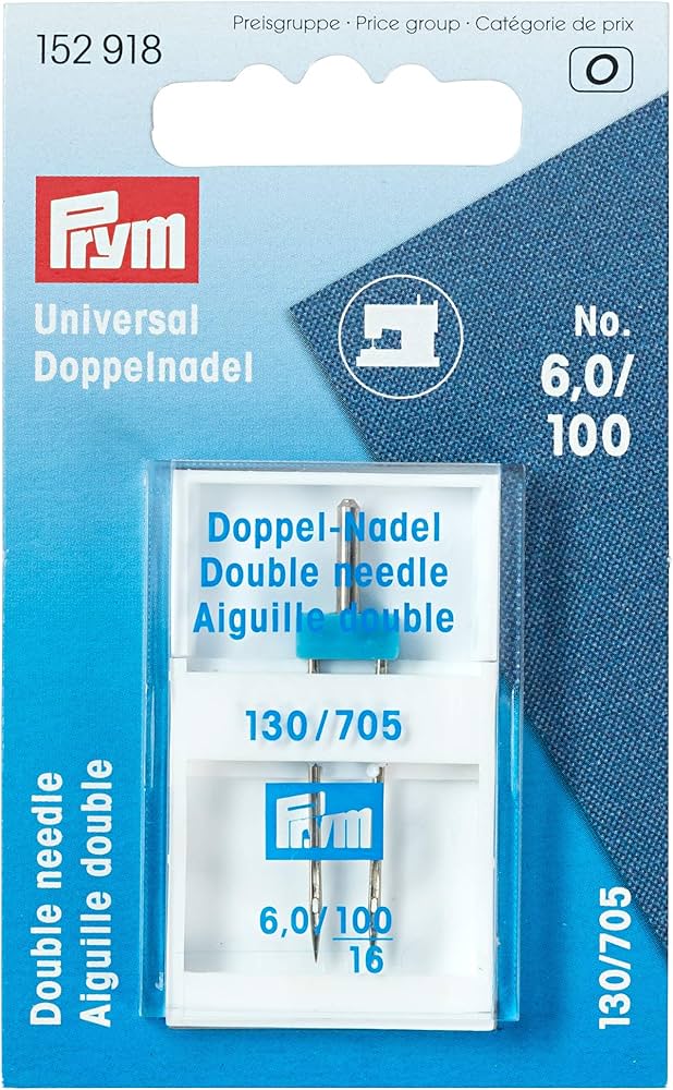 Doppel-Nähmaschinennadel No. 6,0/100 für kreative Nähprojekte