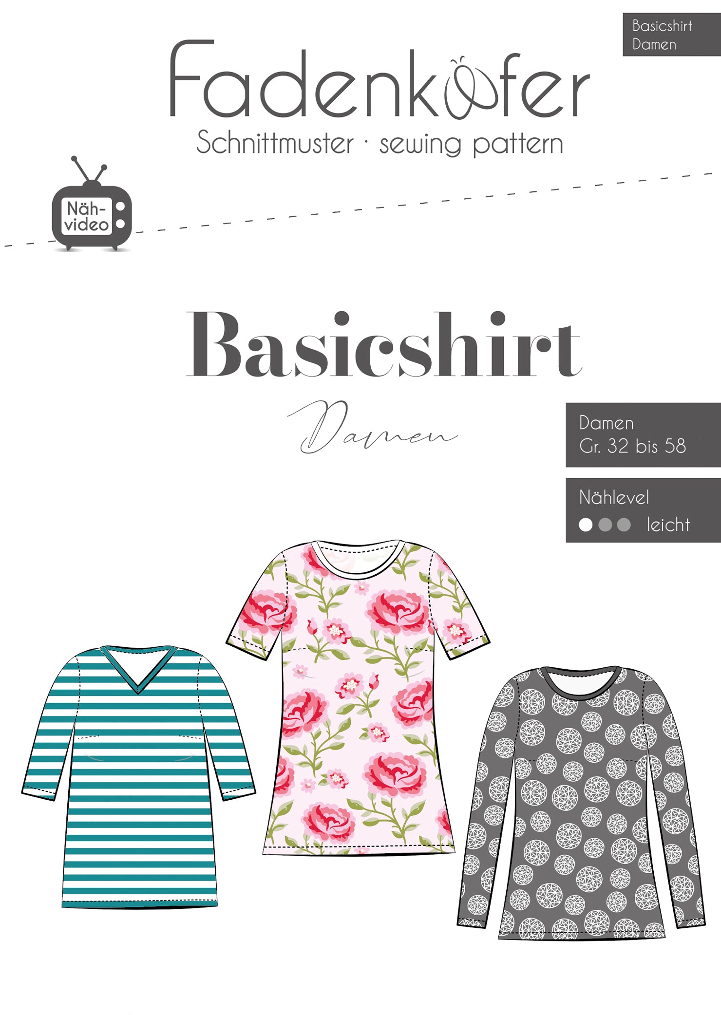 Basicshirt Damen Schnittmuster
