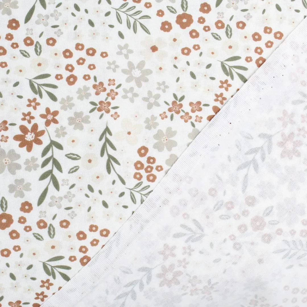 Nahaufnahme des floralen Musters – ideal für Mode und Deko