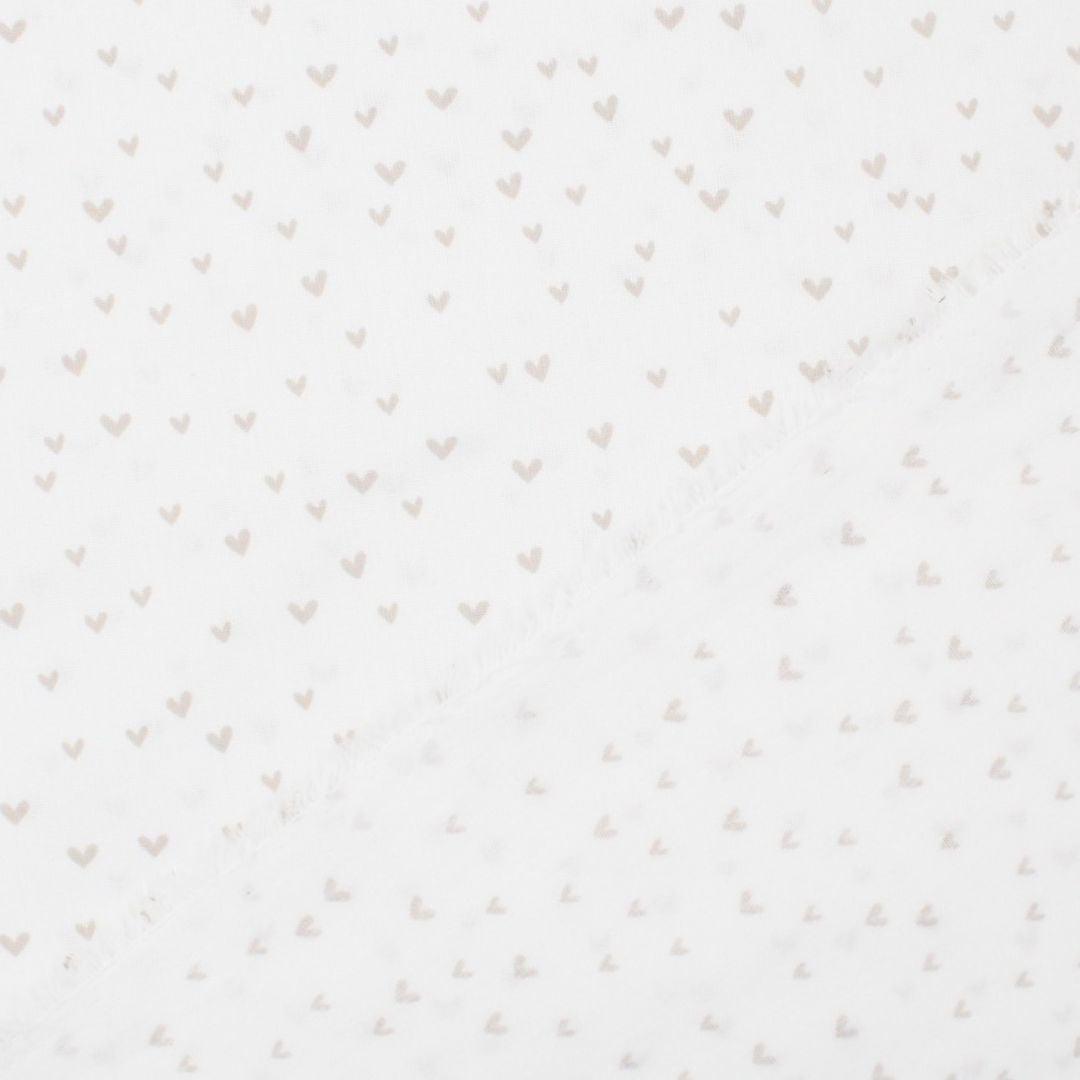 Baumwollpopeline mini Herzen mit der Rückseite