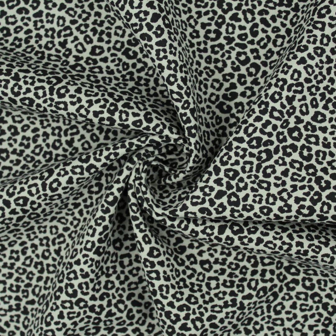 Baumwollstoff Mini-Leopard Khaki – ideal für Kleidung & Accessoires