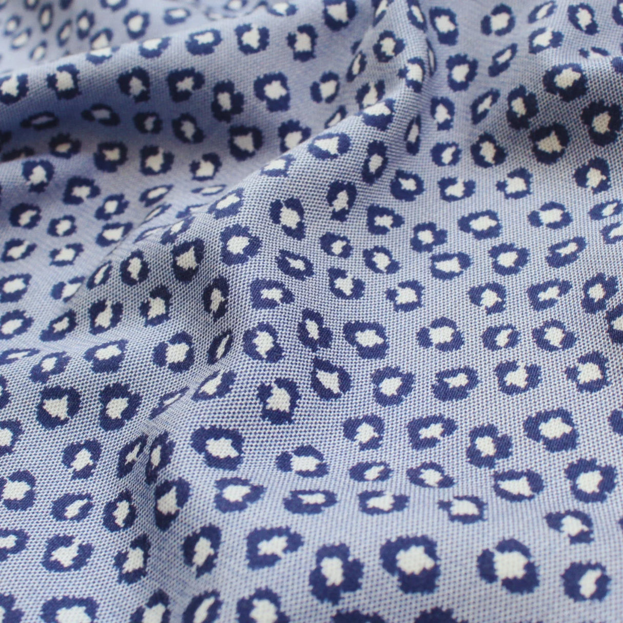 Baumwollsatin mini Leo | Blau