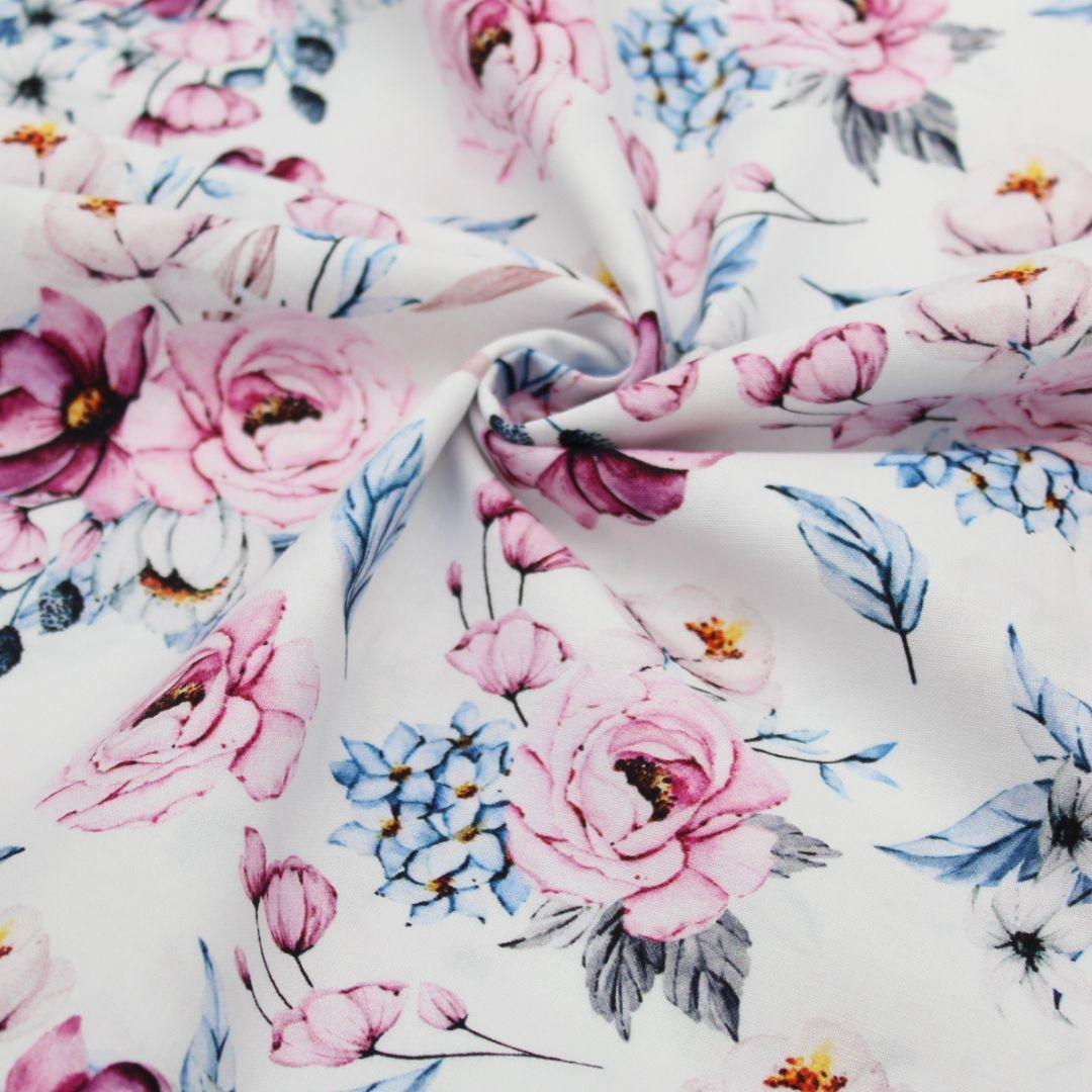 Nicht dehnbarer Baumwollstoff mit Blumenmuster