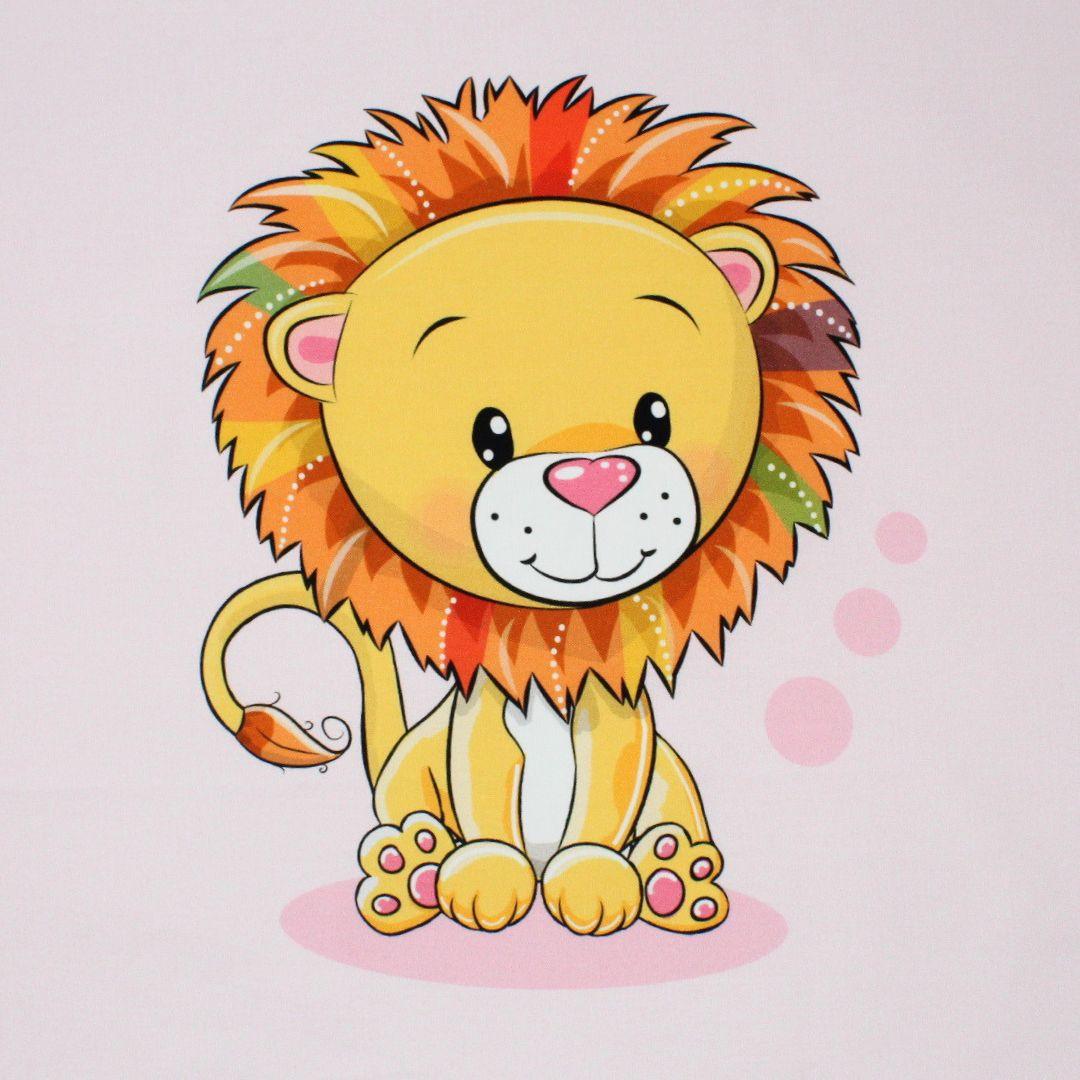 Gesamtes Panel mit Löwe, ideal für Kissen, Taschen oder Deko.