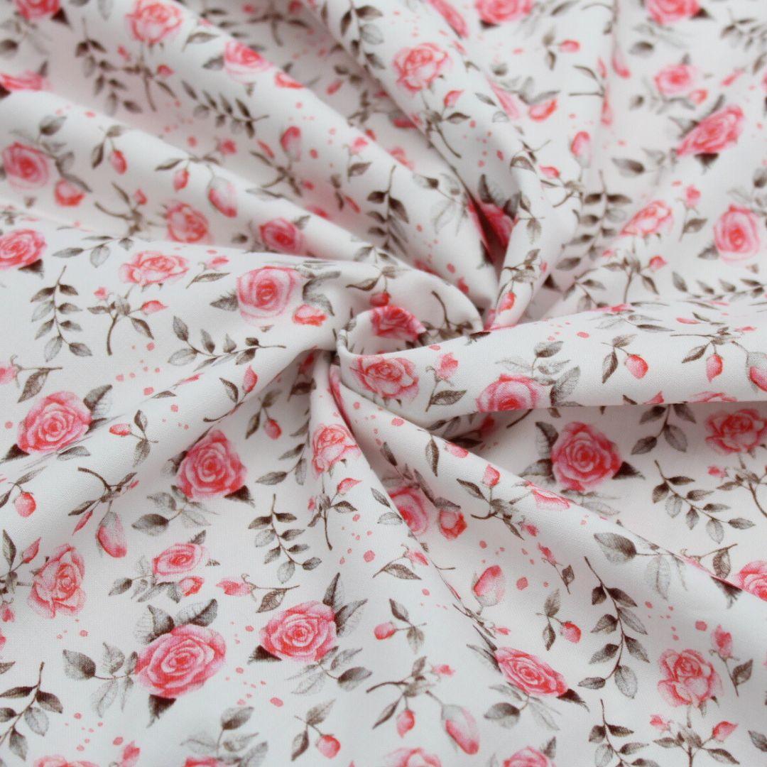 Baumwollstoff kleine Rosen