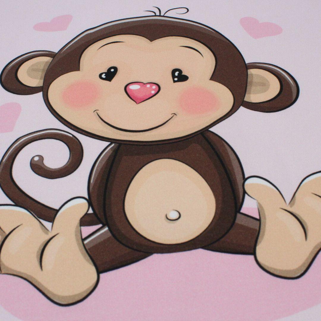 Baumwollpanel Affe | 38x38 cm