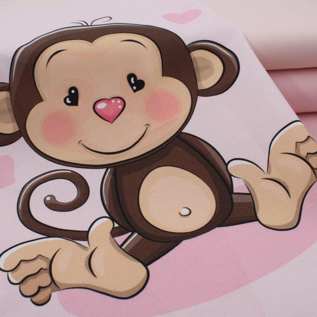 Baumwollpanel Affe | 38x38 cm