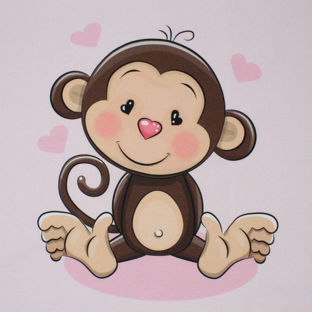 Baumwollpanel Affe | 38x38 cm