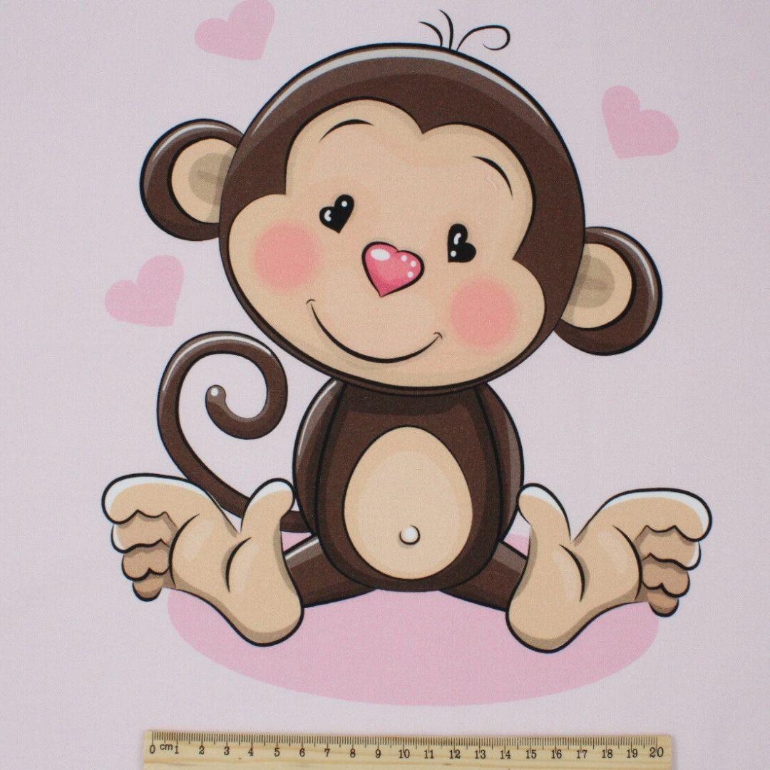 Baumwollpanel Affe | 38x38 cm
