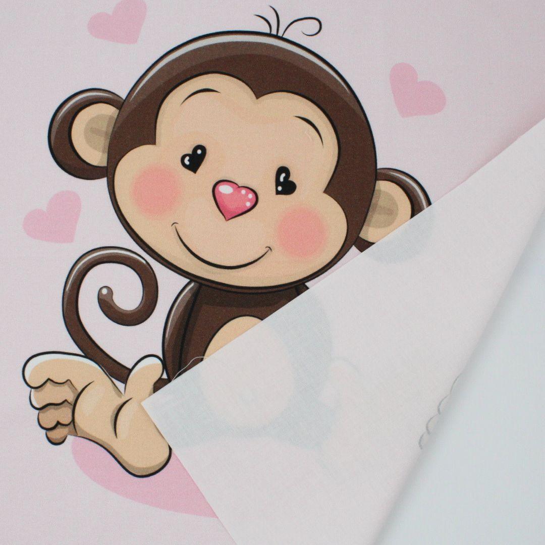 Baumwollpanel Affe | 38x38 cm