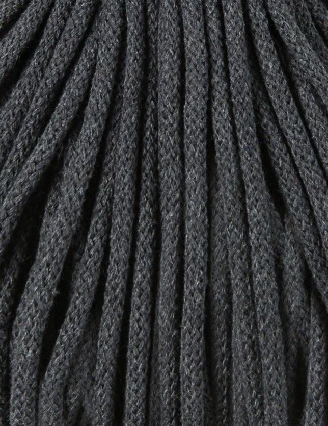 Bobbiny Premium Kordel 5mm 100 Meter Charcoal Nahaufnahme