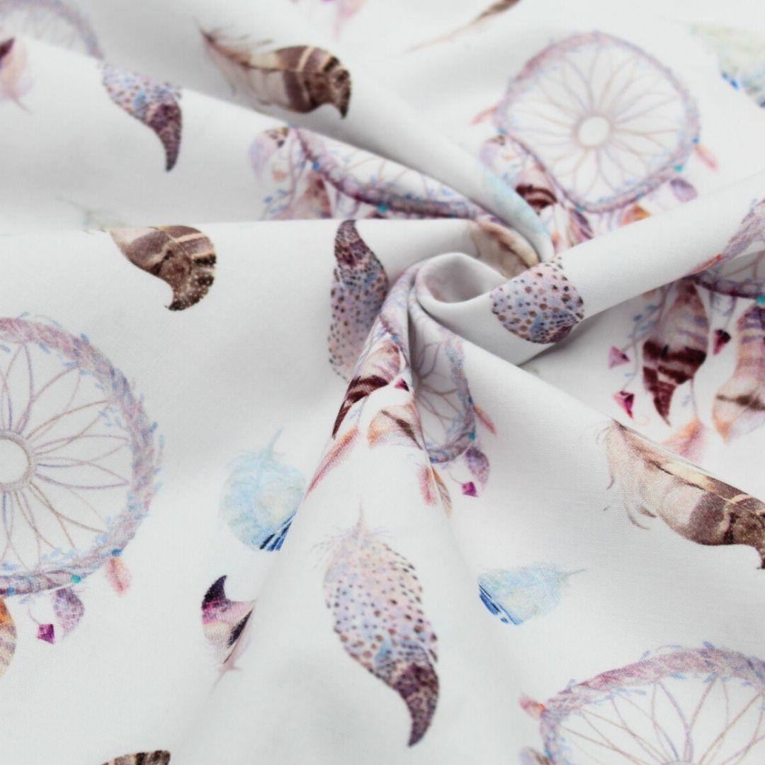 Nicht-elastischer Baumwollstoff Boho Traumfänger und Feder