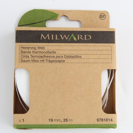 Milward Saum-Vlies als Rolle – 19 mm breit, 25 Meter lang