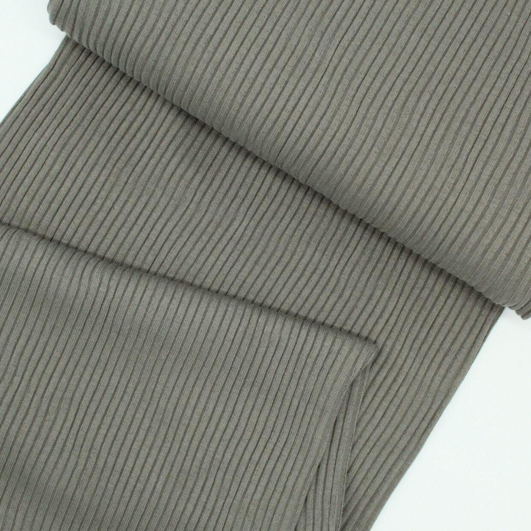 Bündchenstoff in Khaki meliert - Schlauchware ca. 65 cm breit aufgeschnitten