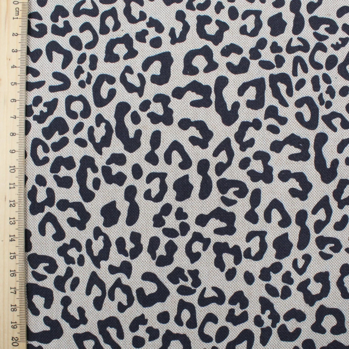 Canvas Stoff in Leinen-Optik | Leopardenmuster