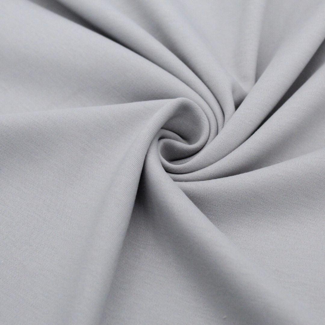 Weicher Interlock Jersey in Hellgrau