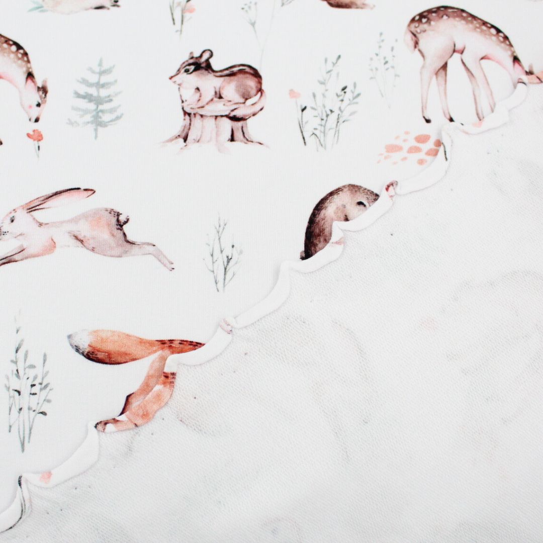 French Terry Waldfreunde Winter | Weiß