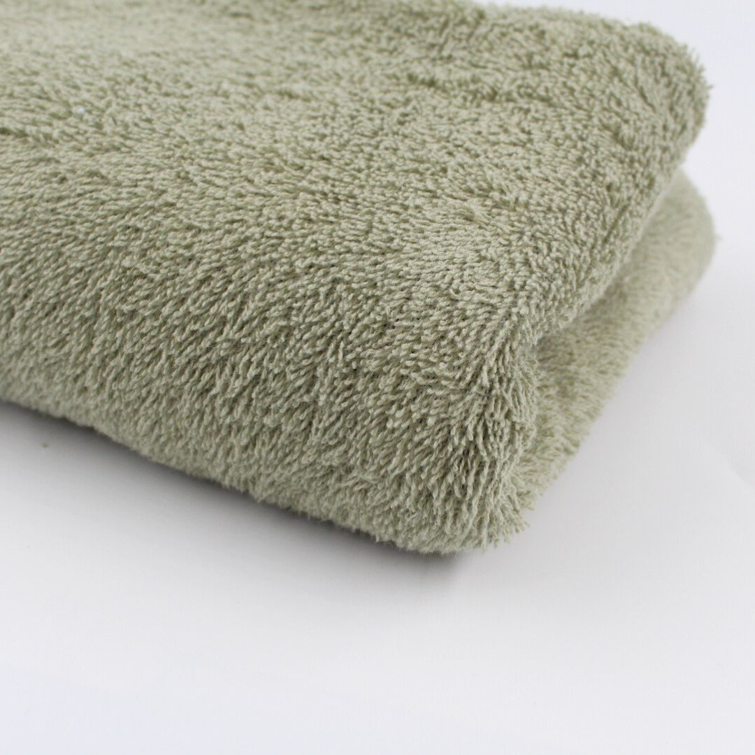 Frottee in Olivgrün – ideal für elegante Akzente für dein Zuhause.