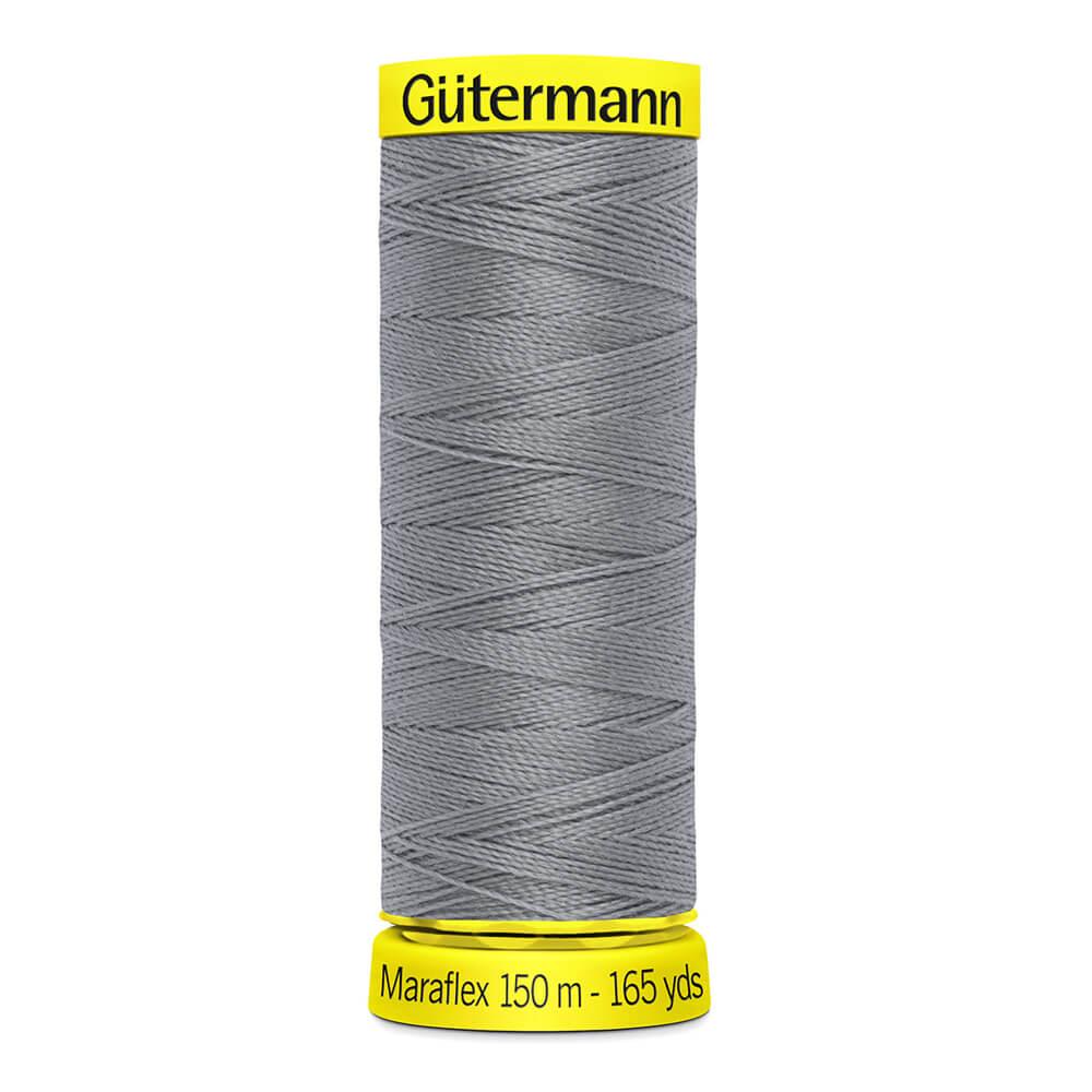 Maraflex Nähfaden - elastischer Nähfaden für hochelastische Nähte, hergestellt aus 100% PBT mit Micro Core Technology, ideal für Bekleidung. Grau