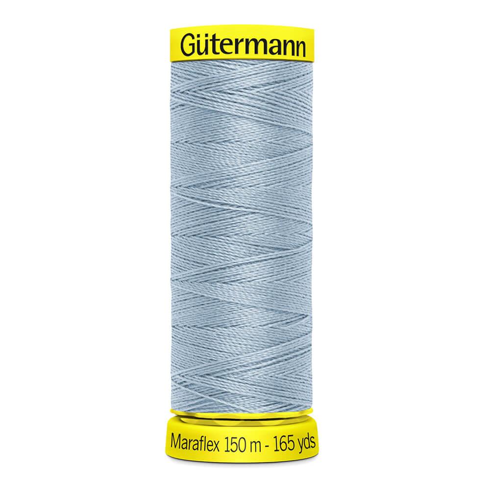 Maraflex Nähfaden - elastischer Nähfaden für hochelastische Nähte, hergestellt aus 100% PBT mit Micro Core Technology, ideal für Bekleidung. Hellblau