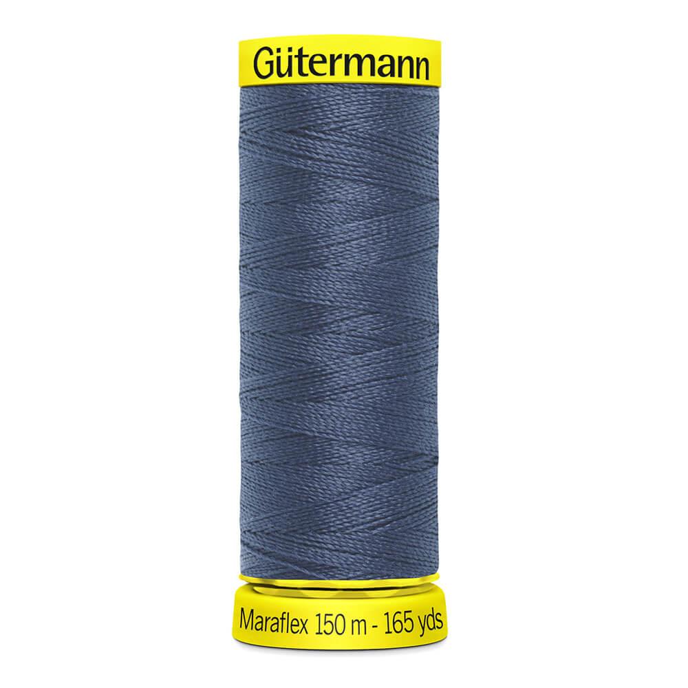 Maraflex Nähfaden - elastischer Nähfaden für hochelastische Nähte, hergestellt aus 100% PBT mit Micro Core Technology, ideal für Bekleidung. Blau
