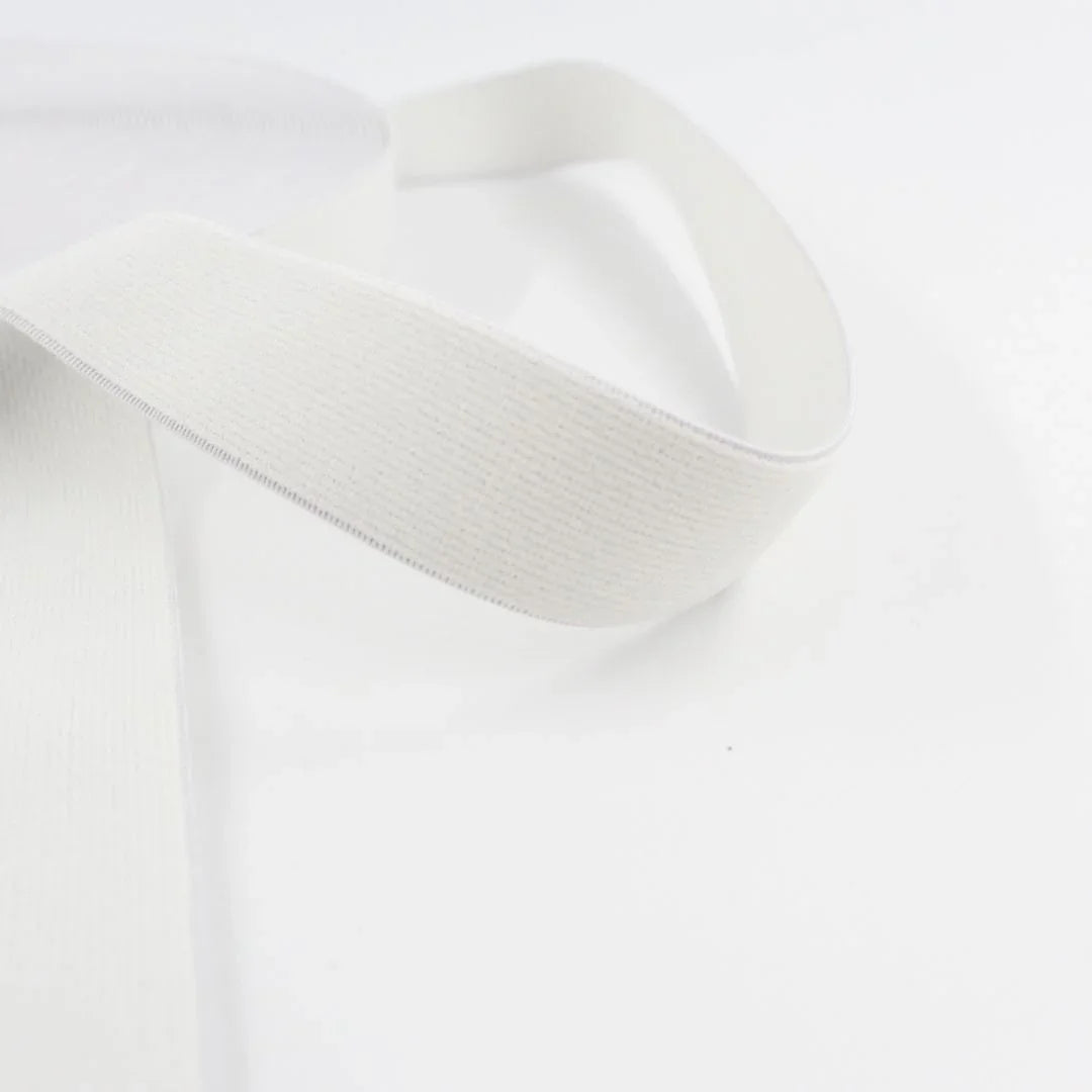 Gummiband 25 mm in Naturweiß