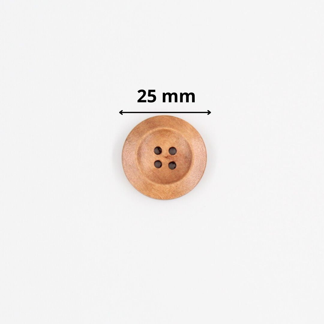 Holzknopf 4 Löcher | 25mm