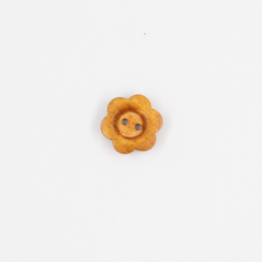 Holzknopf Blumenform 20 mm – Vorderseite