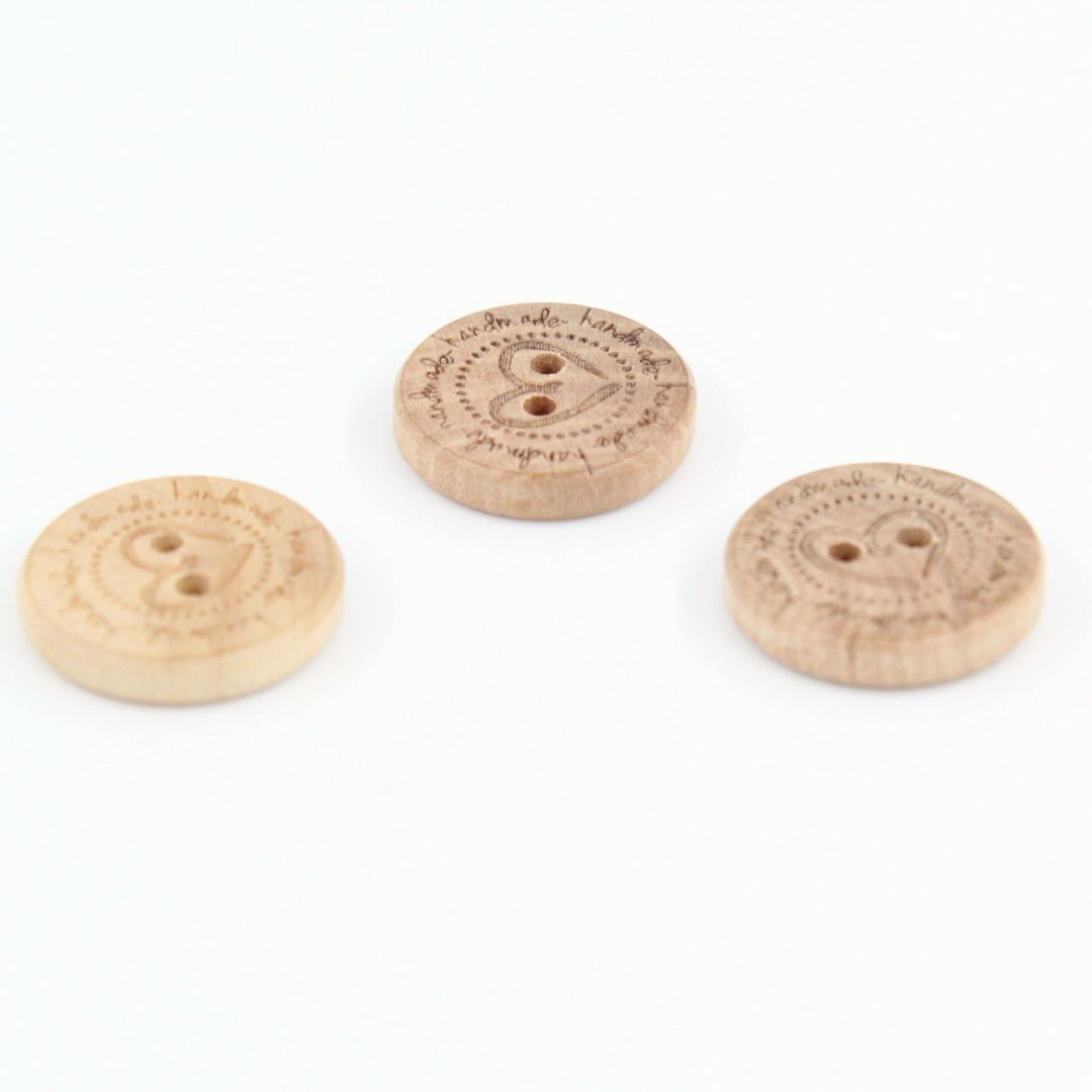 Holzknopf Handmade Naturholz