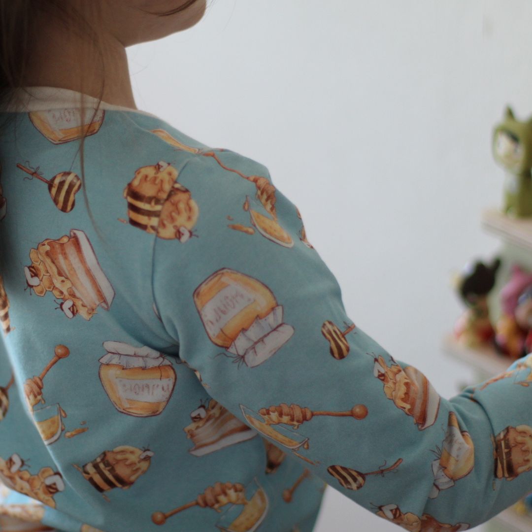 Nähbeispiel Longsleeve Shirt aus Jersey mit Honig