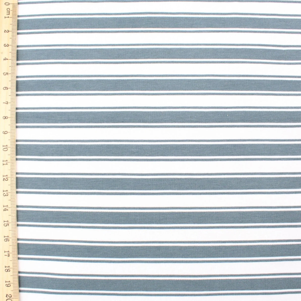 Jersey Stoff Streifen | Taubenblau