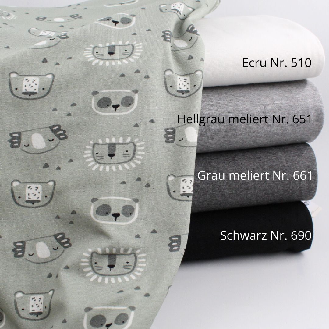 Weicher Baumwolljersey für Babys und Kinder mit Dschungel-Tieren