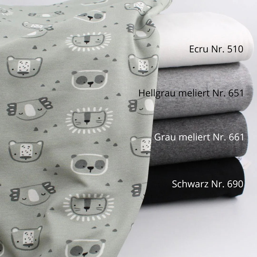 Weicher Baumwolljersey für Babys und Kinder mit Dschungel-Tieren