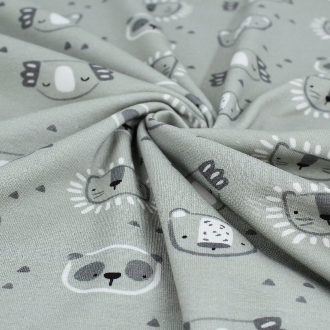 Kinderstoff mit Koalas und Panda-Bären – OEKO-TEX zertifiziert