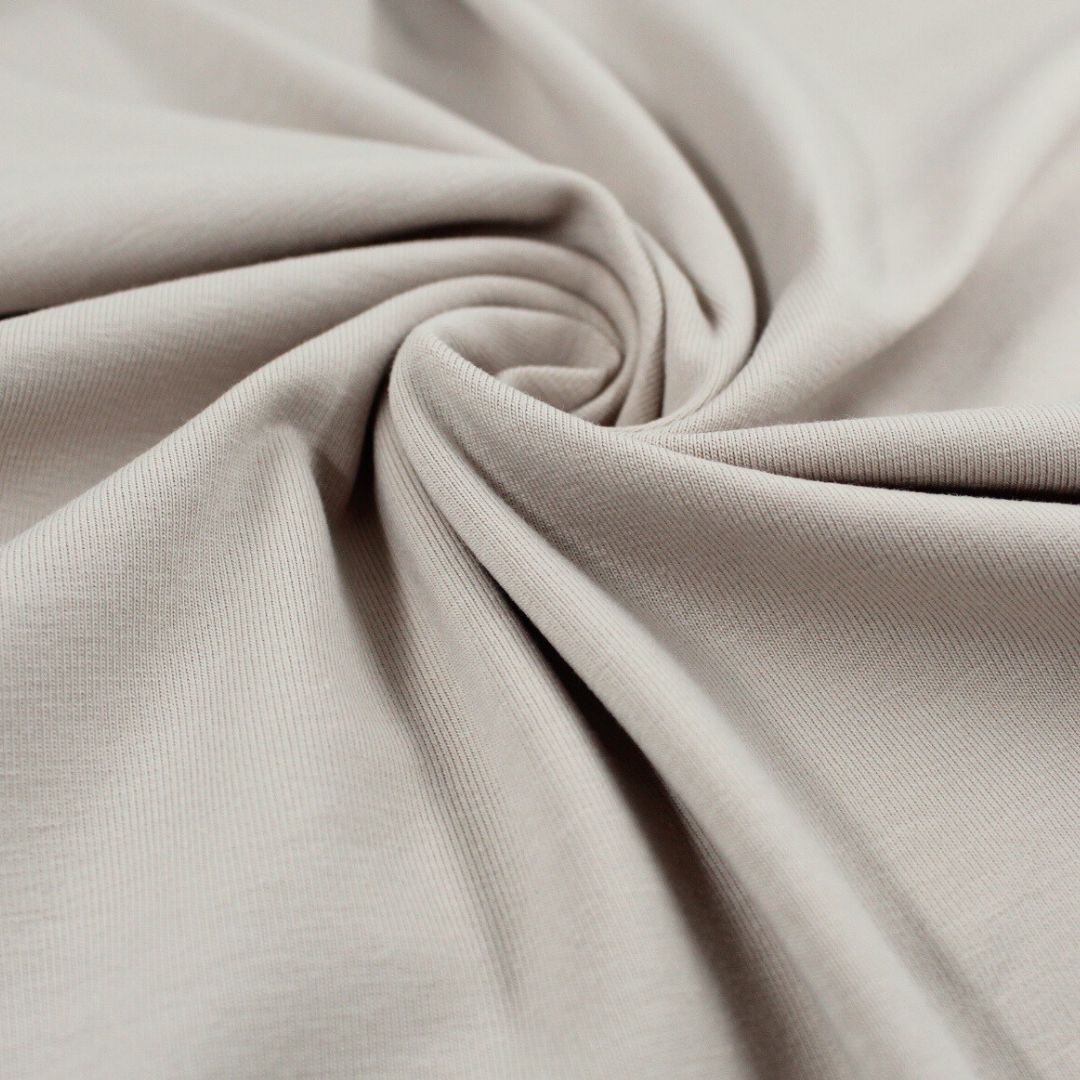 Elastischer Jersey Stoff in Beige