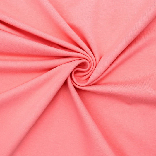 Weicher und elastischer Jersey Stoff in Koralle