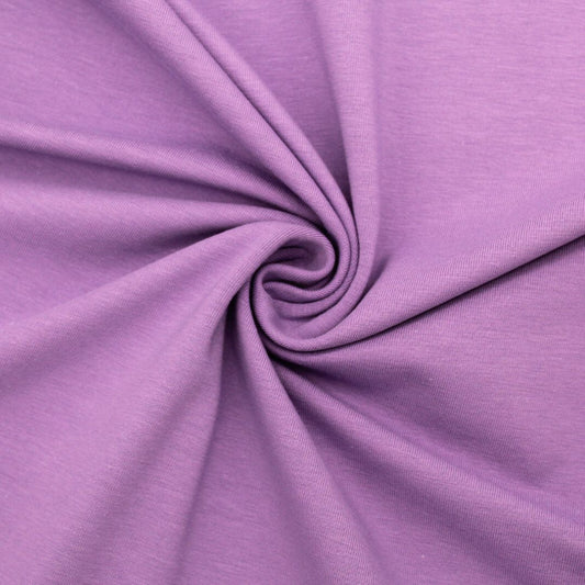 Weicher und elastischer Jersey aus Baumwolle in Lavendel