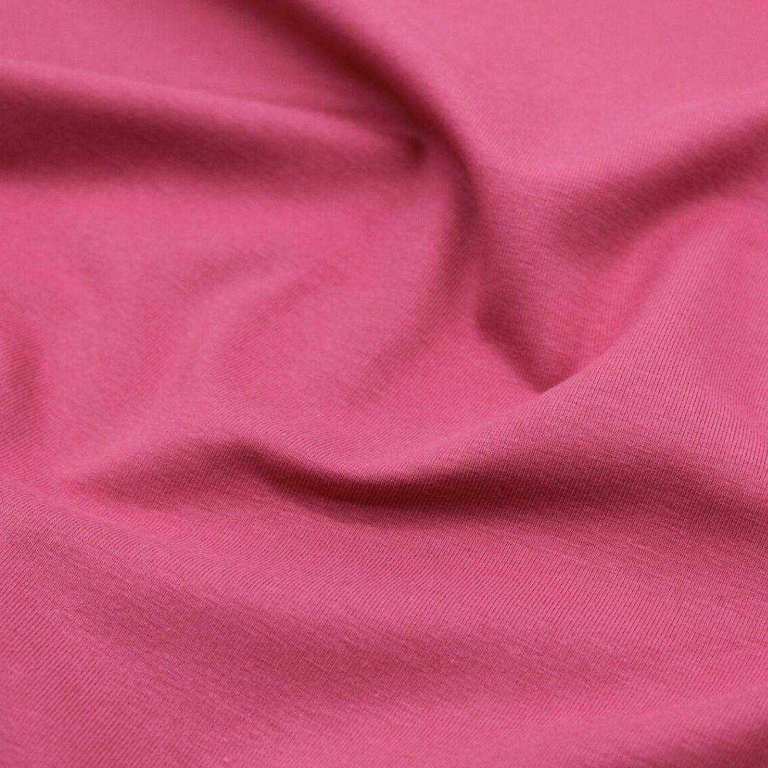 Weicher Jersey Stoff in Rose Nahaufnahme