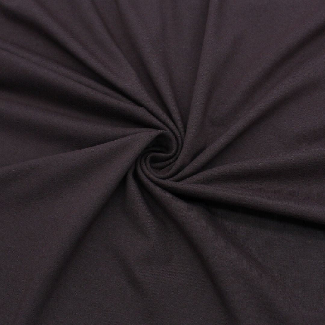 Weicher und elastischer Jersey in Schokobraun