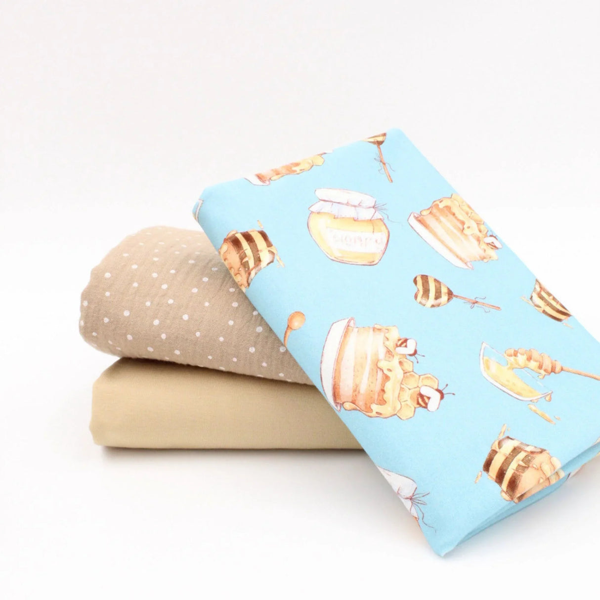 Jersey Stoff Bienen und Honig