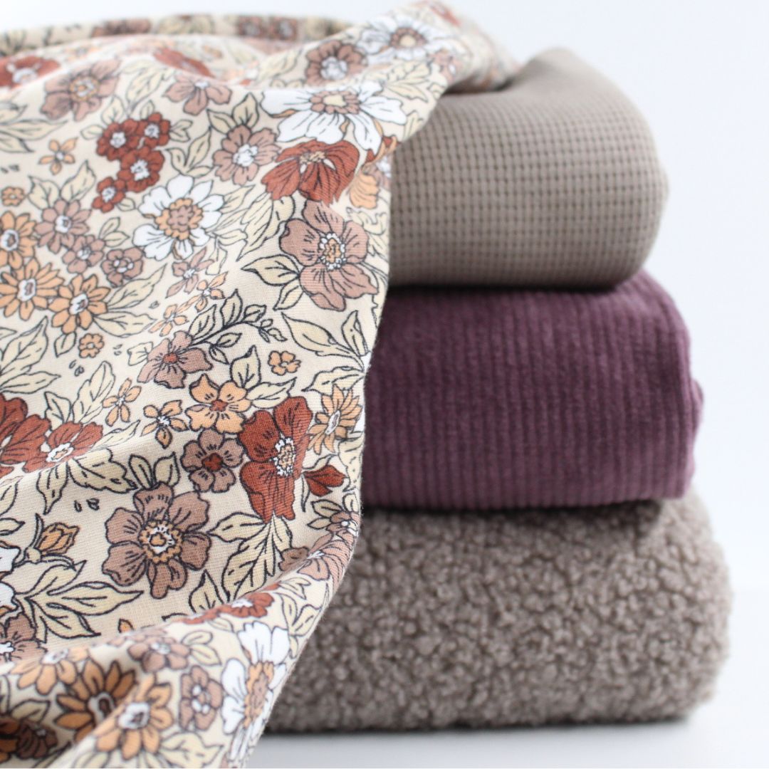 Jersey Blumen Vintage | Beige