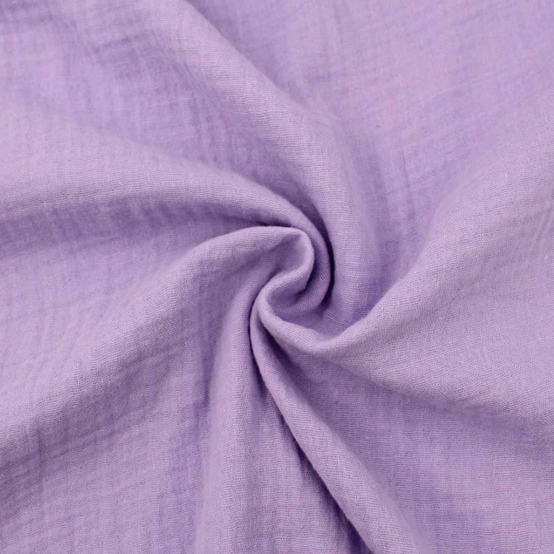 Musselinstoff Lavendel – Double Gauze aus 100% Baumwolle, weich