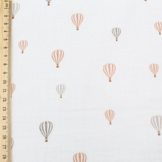 Musselinstoff Heißluftballons