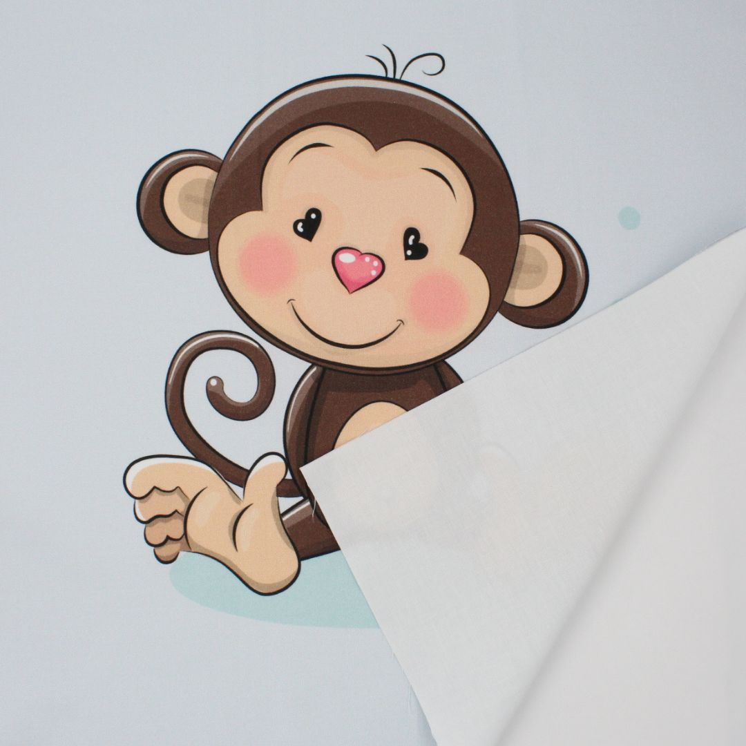 Baumwollpanel Affe | 38x38 cm