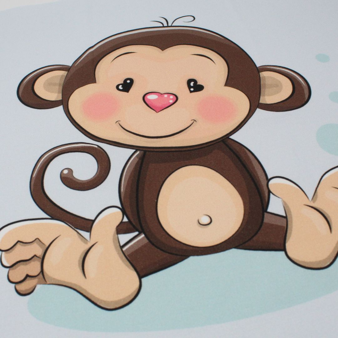 Baumwollpanel Affe | 38x38 cm