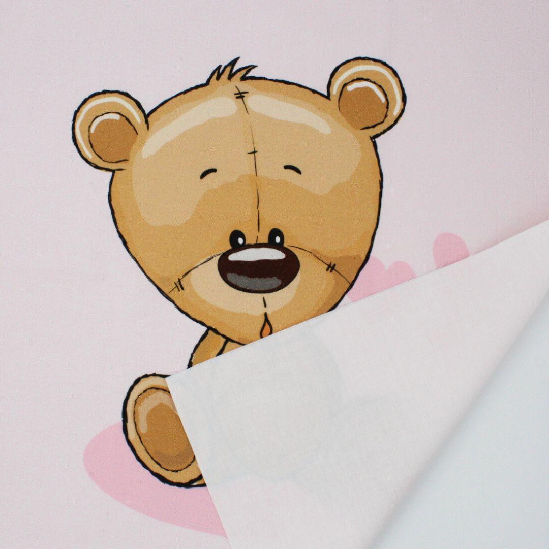 Panel mit Bären auf rosa Hintergrund | Aufnahme mit Rückseite