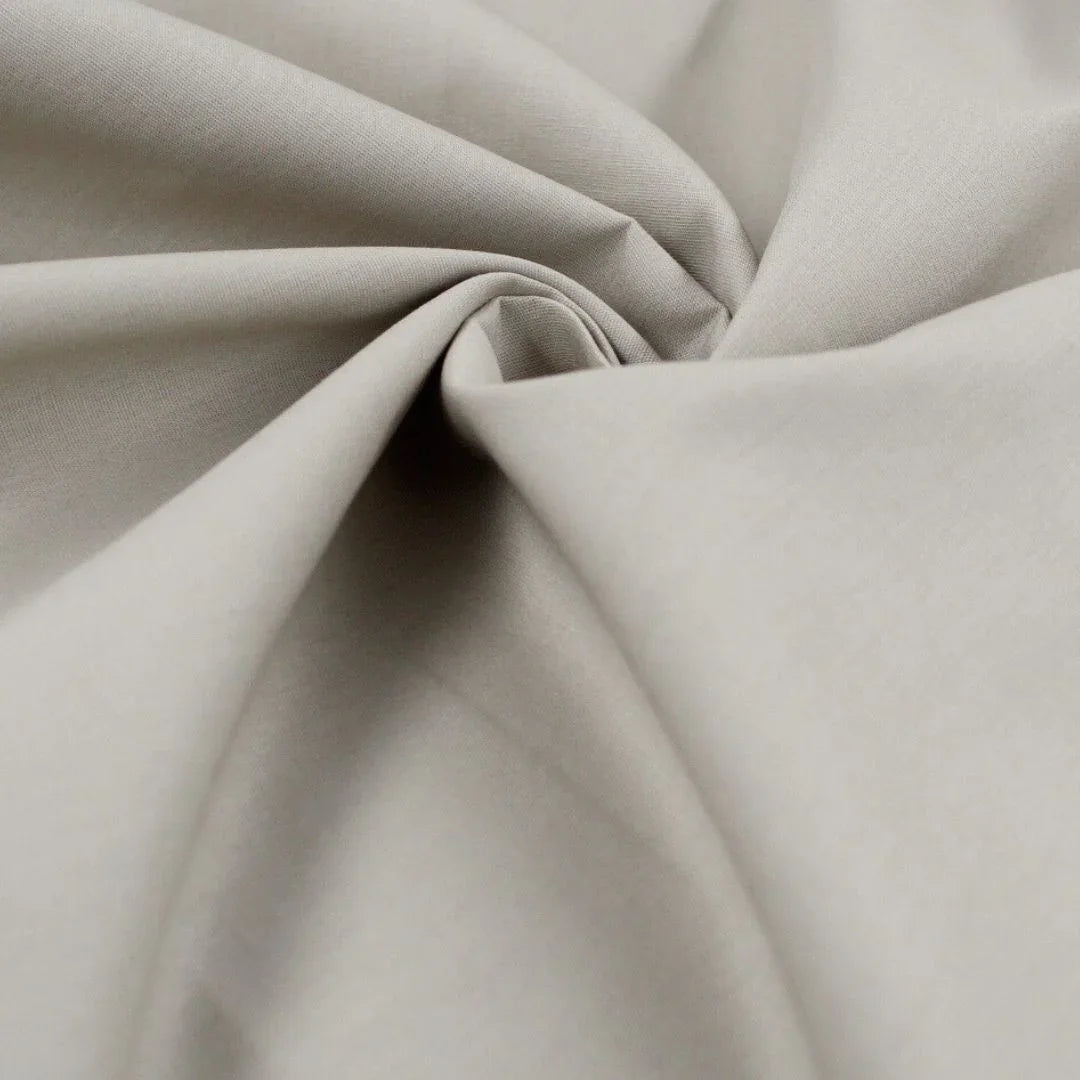 Nicht dehnbarer Baumstollstoff in Sandbeige Detailansicht