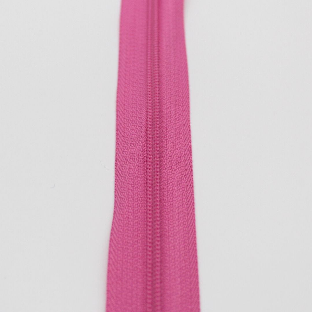 Kunststoff-Spiralreißverschluss 22 cm in Pink