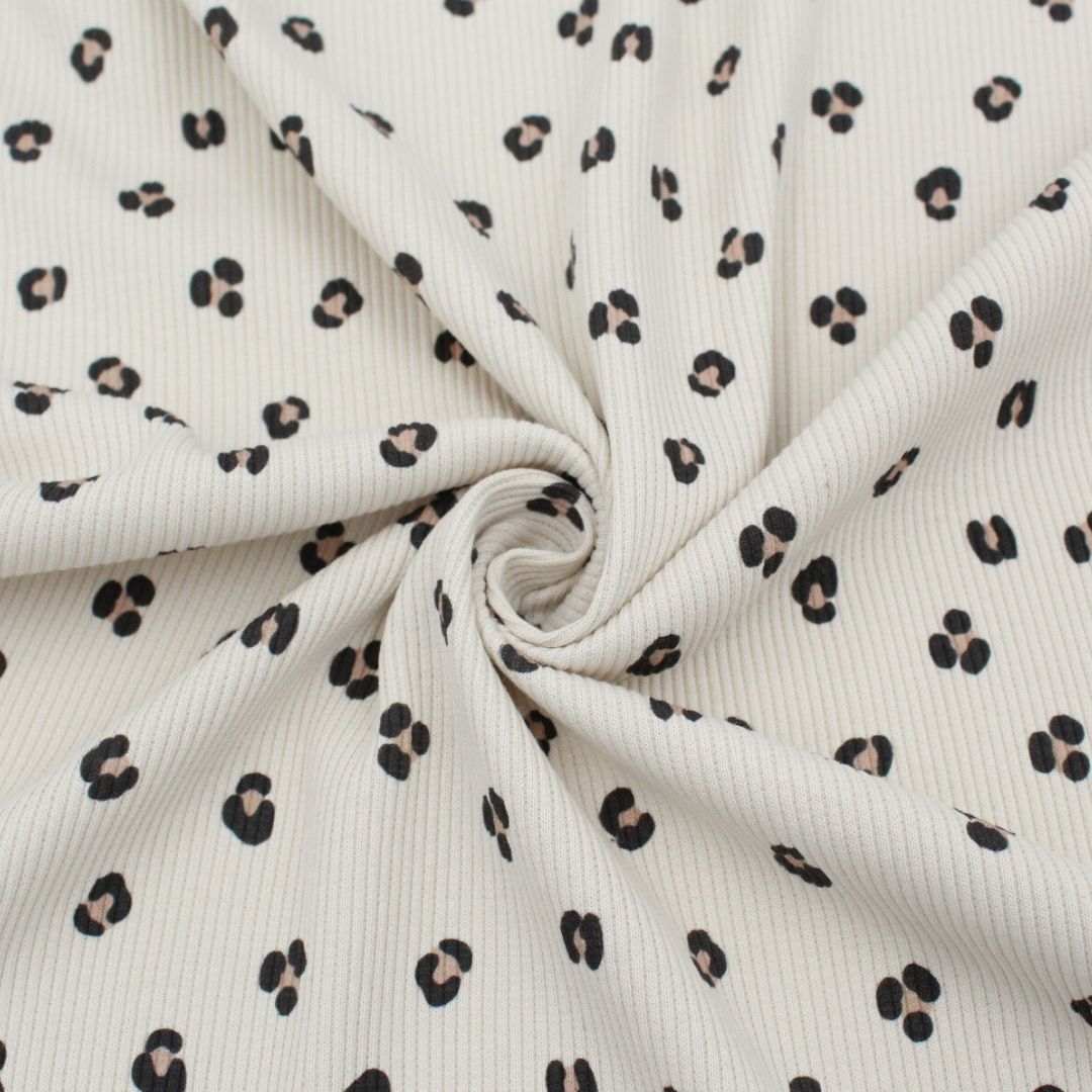 Rib Jersey Leopardenmuster