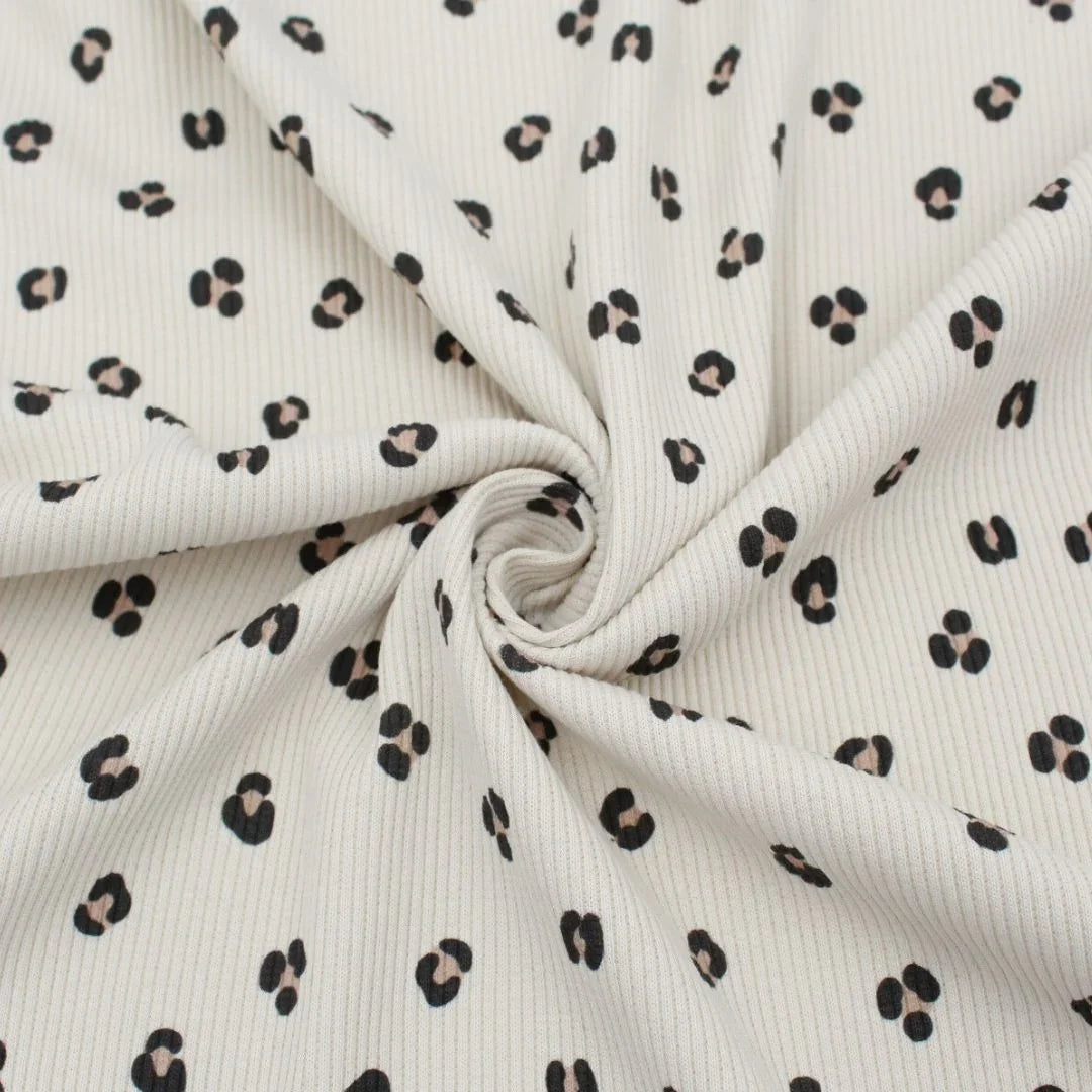 Rib Jersey Leopardenmuster